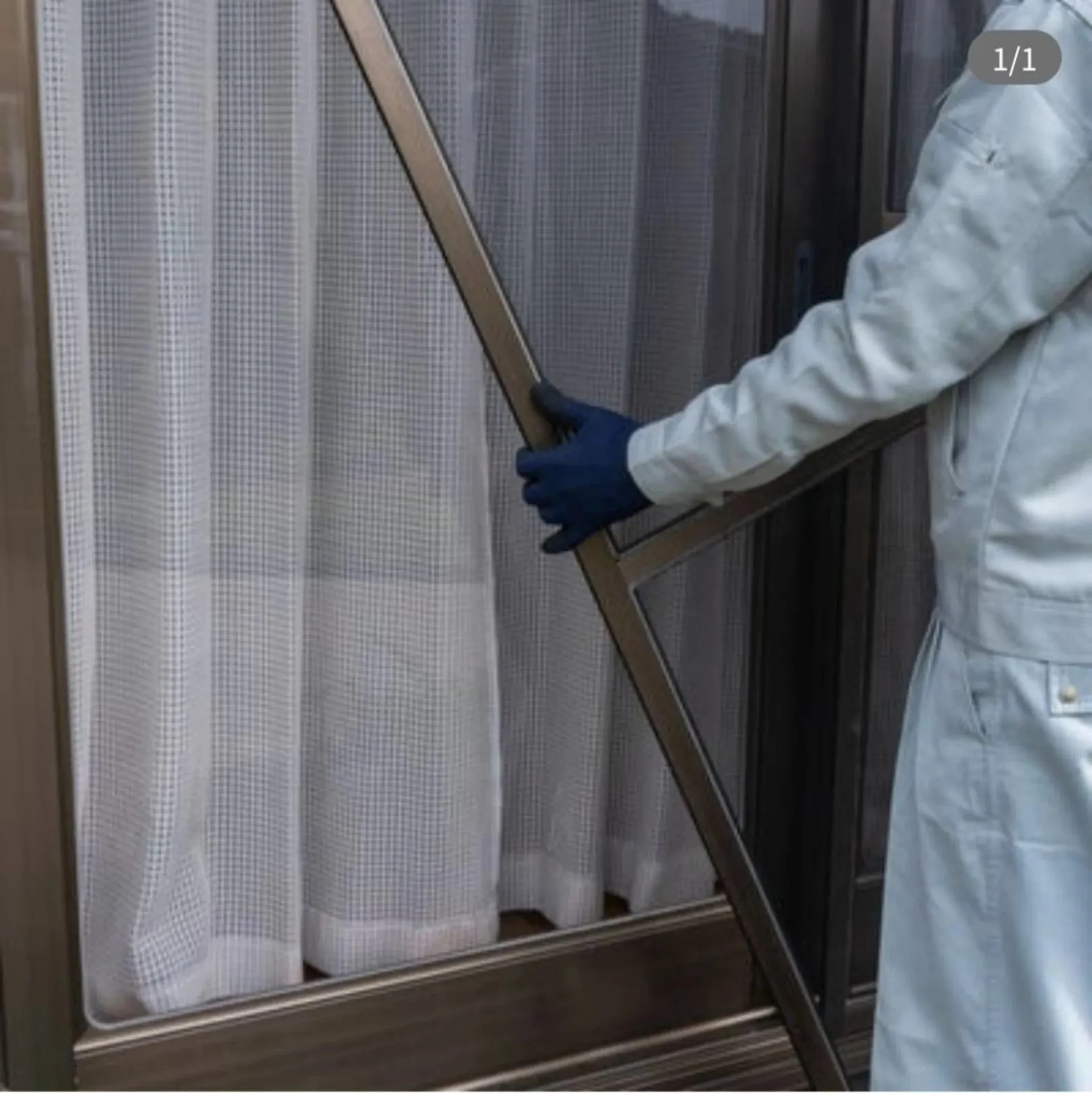 網戸張り替え作業